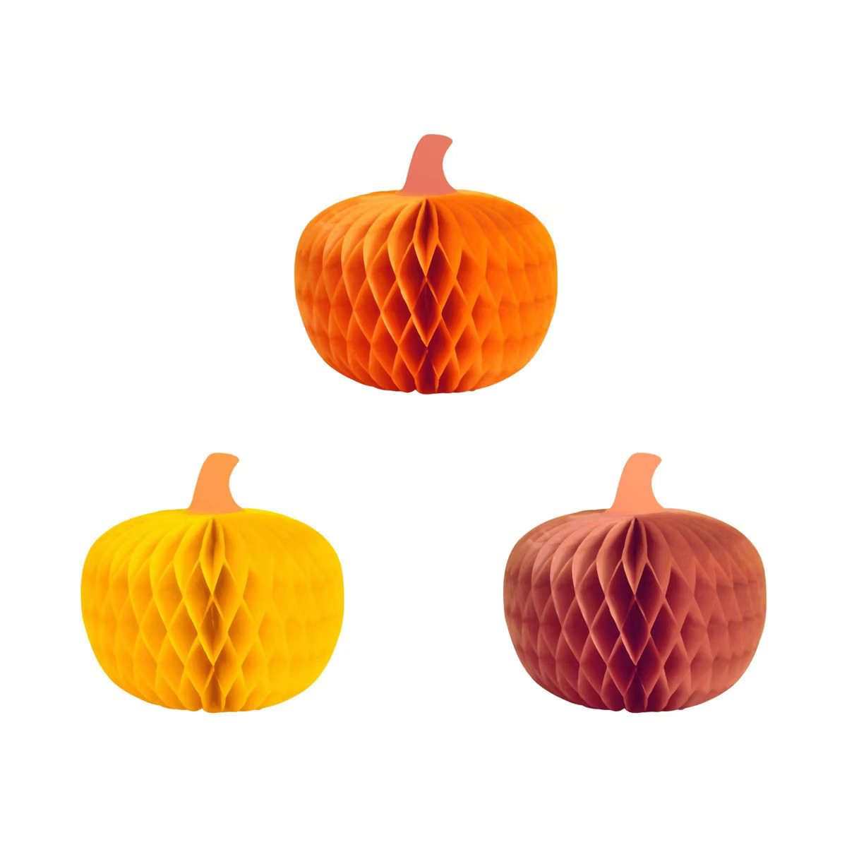 3ct Thanksgiving Honeycomb Pumpkin Decor - Spritz™ | Target