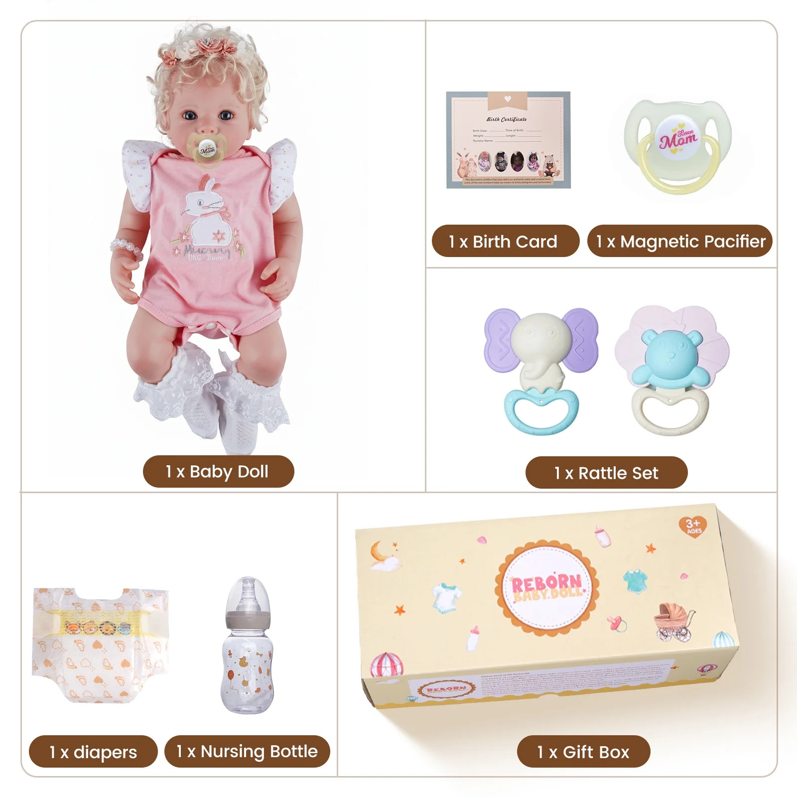 RSG Lifelike Reborn Baby Dolls 17 inch Newborn Baby Dolls Full Body Cloth Real Life Baby Dolls wi... | Walmart (US)