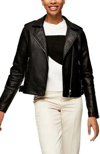 Topshop Brandy Faux Leather Moto Jacket | Nordstrom | Nordstrom