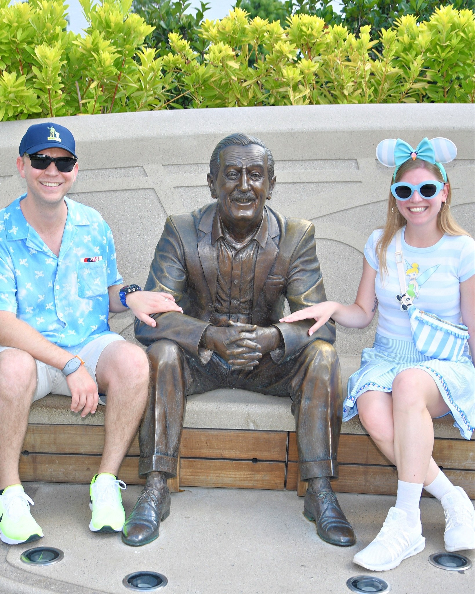 Disney world summer outfit. Seersucker tennis skirt and striped Fanny pack  