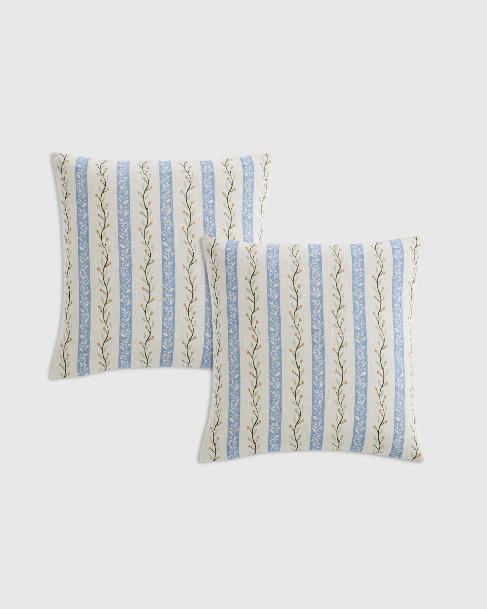 Floral Vine Cotton Pillow Cover (Set of 2) | Quince