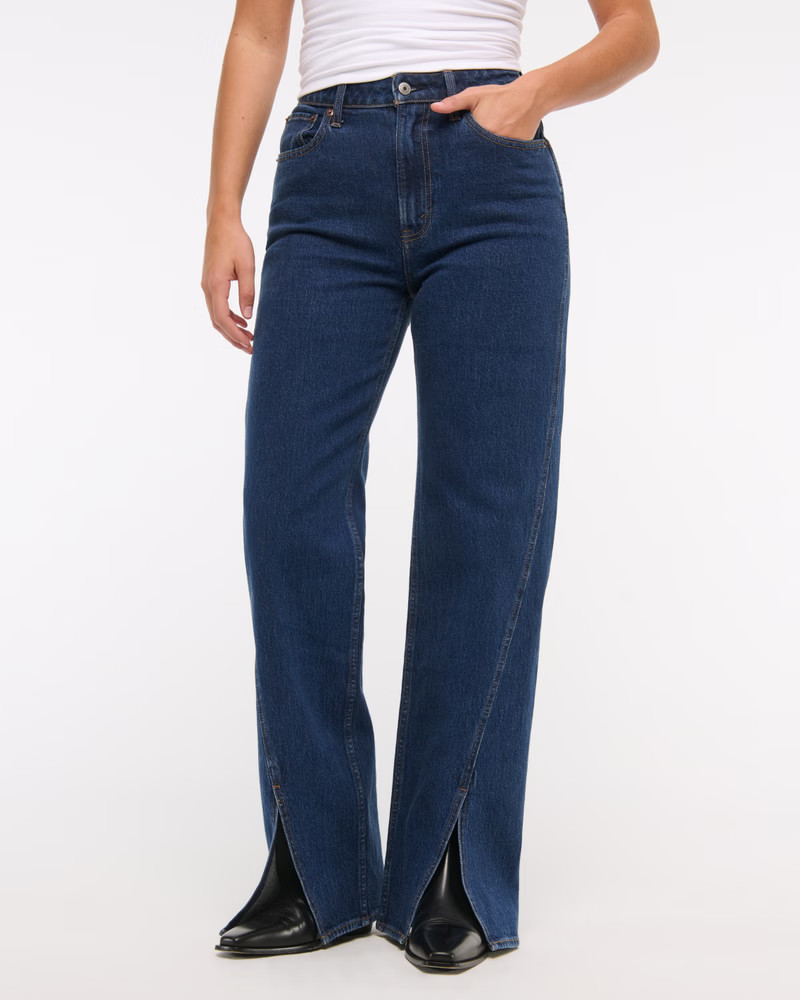 Women's Curve Love High Rise 90s Relaxed Jean | Women's Bottoms | Abercrombie.com | Abercrombie & Fitch (US)