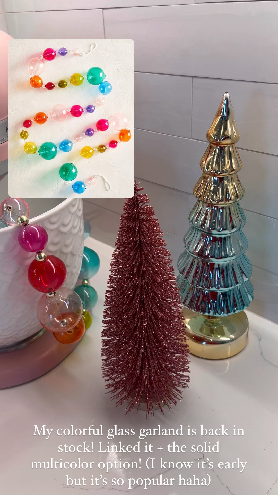 Transparent glass bubble garland / multicolor glass garland / multicolor glass bubble garland 

#LTKSeasonal #LTKVideo #LTKHome