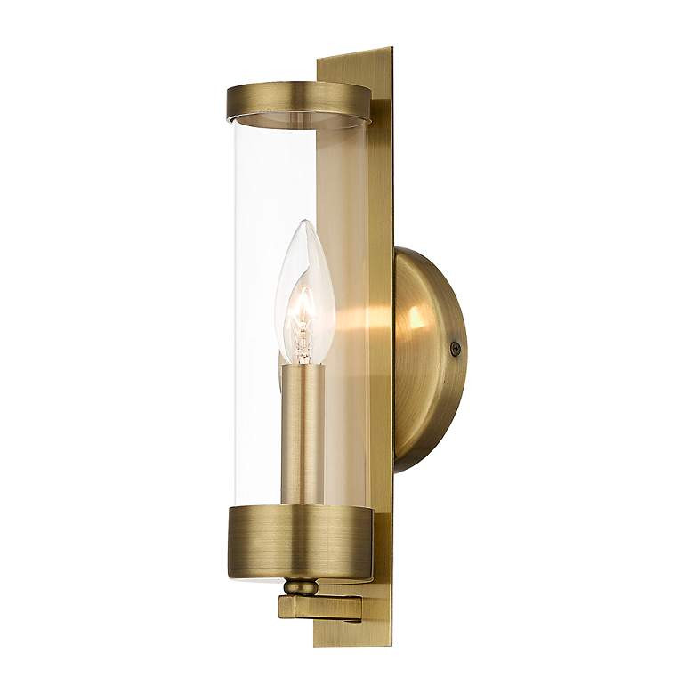 Castleton 12" High Antique Brass Wall Sconce - #523M2 | Lamps Plus | Lamps Plus