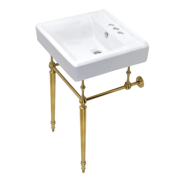 Edwardian Ceramic Rectangular 20" Console Bathroom Sink | Wayfair North America