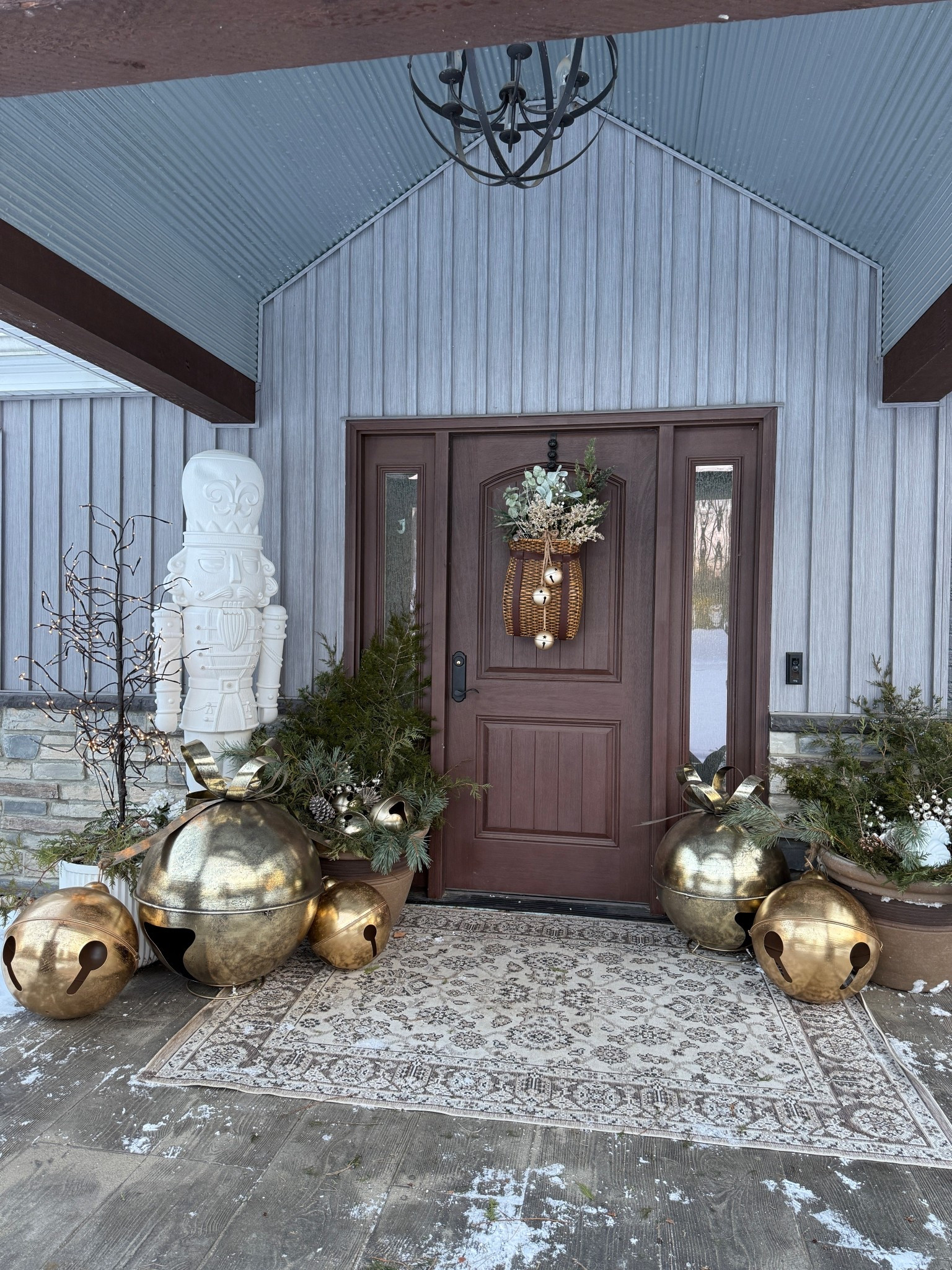 Front Porch Christmas Edition . The bells are from Hobby Lobby and Sam’s Club.

#LTKSeasonal #LTKHome #LTKHoliday