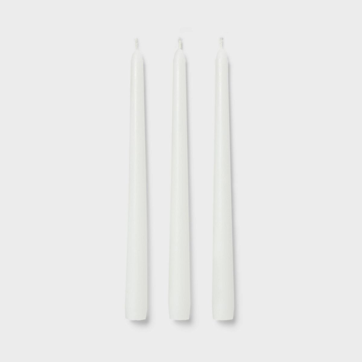 12pk Unscented Taper Candles White - Room Essentials™: Paraffin Wax, Non-Cored Wick, Indoor Use... | Target