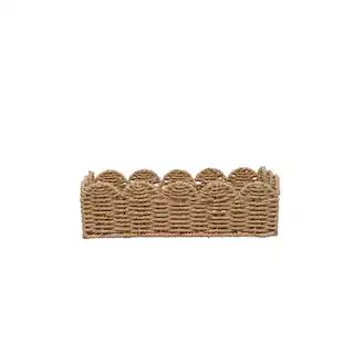 13.5" Brown Spring Woven Scallop Decorative Tray by Ashland® | Michaels Stores