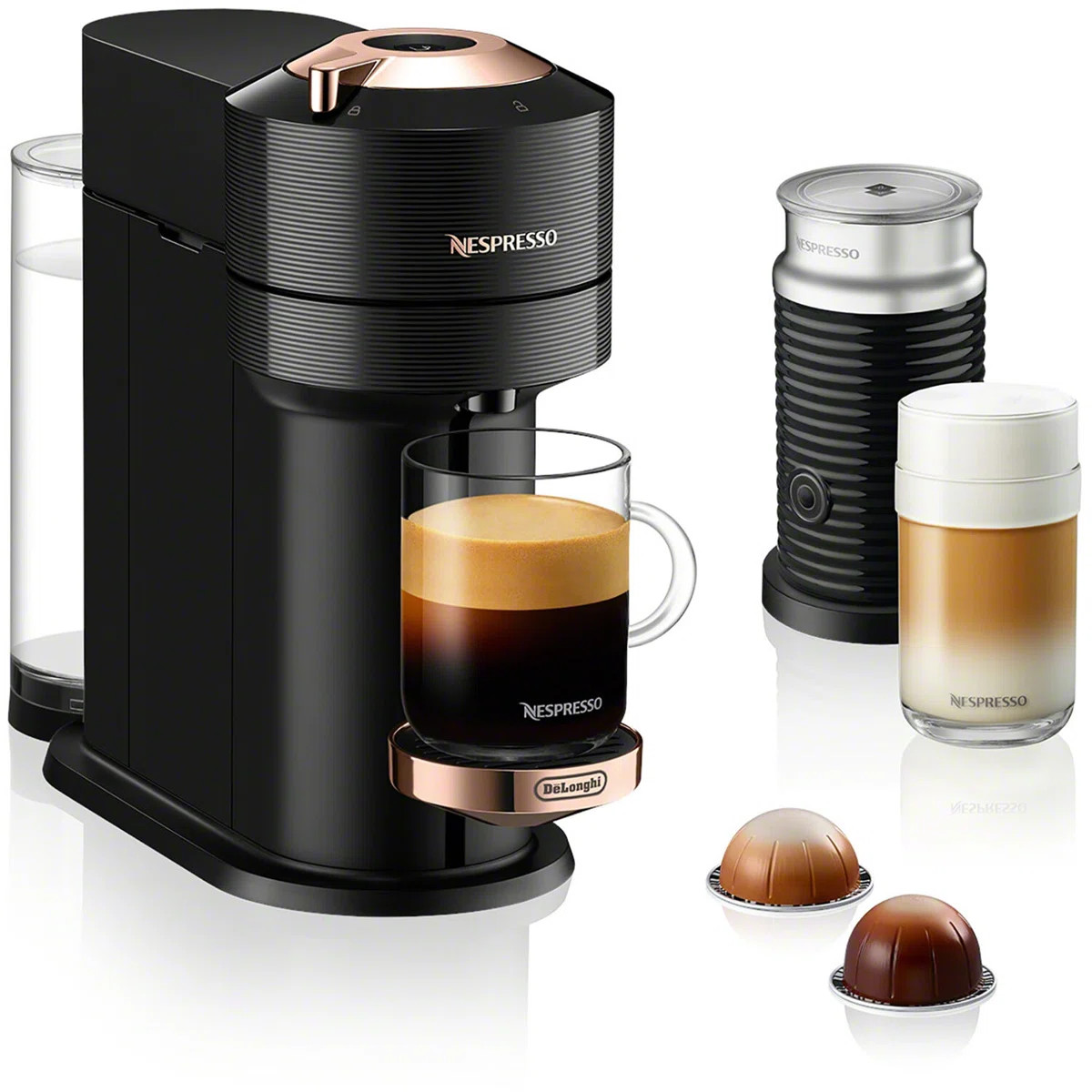 Nespresso Vertuo NEXT Espresso Machine by De'Longhi with Aeroccino Milk Frother | Wayfair North America