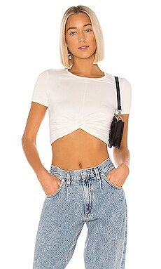 Camille Twist Front Top in Ivory | Revolve Clothing (Global)