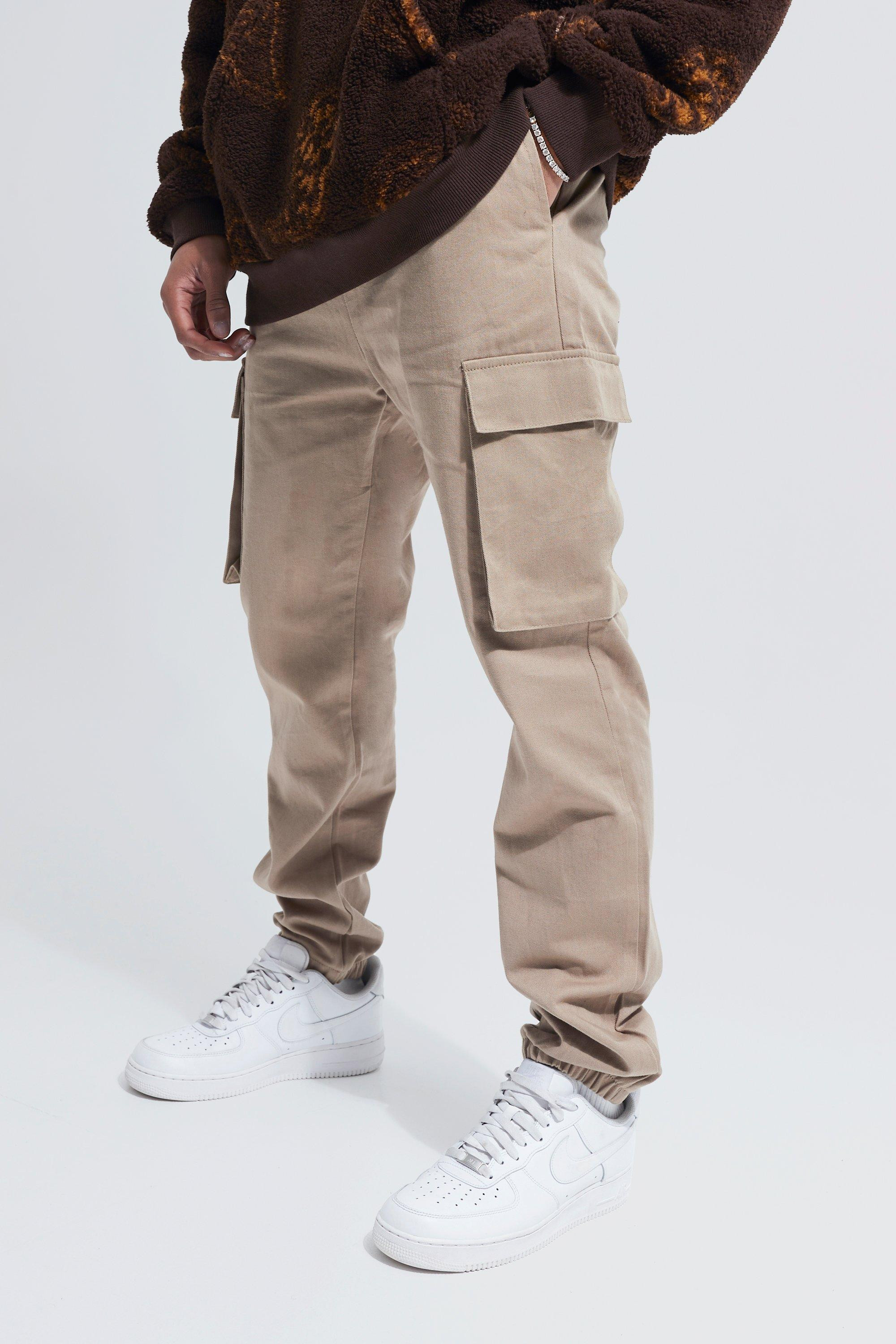 Elastic Waist Slim Fit Utility Pocket Cargo Jogger | boohooMAN (US & CA)