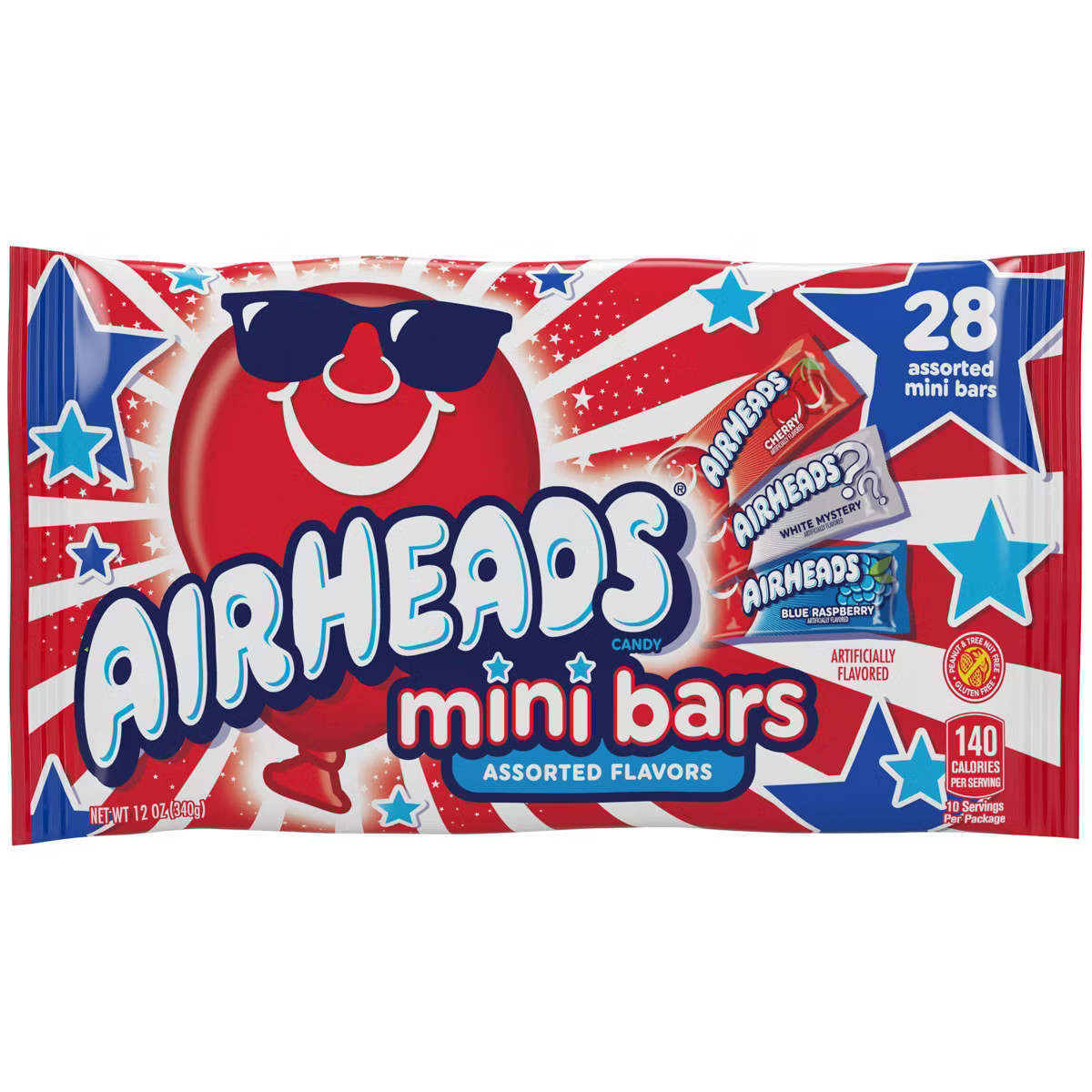 Airheads Mini Bars Red White & Blue - 12oz | Target