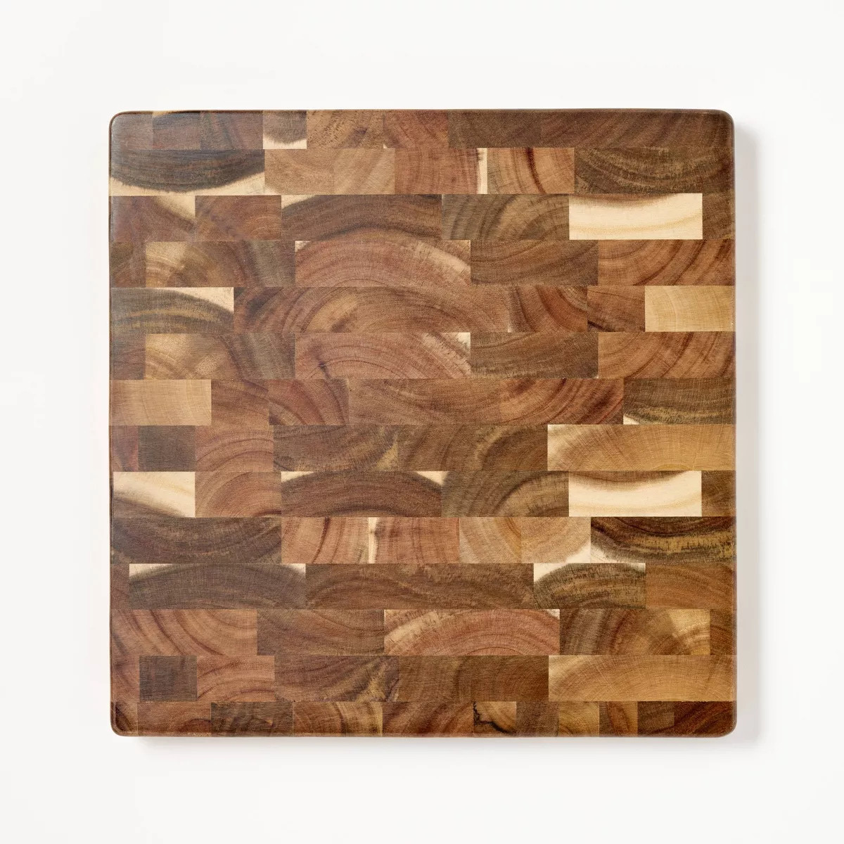 14"x14" End Grain Acacia Wood Cutting Board Natural - Figmint™ | Target
