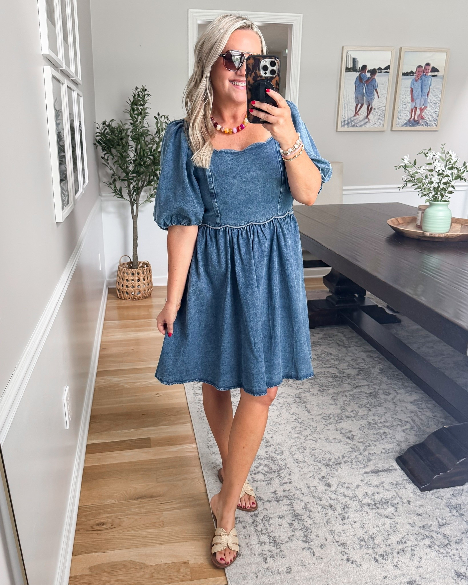 This denim dress is one of those throw on and go pieces that always looks cute. The sweetheart neckline and puff sleeves give it a feminine touch, while the relaxed fit keeps it comfortable for everyday wear. Add sandals and colorful accessories and you’re ready for summer plans.

denim dress, puff sleeve dress, summer dress, casual chic style, everyday fashion, feminine outfit, vacation style, comfortable summer outfit, trendy denim dress, weekend outfit idea, boutique fashion, effortless style, lovelylifestyling

#LTKootd #LTKOver40 #LTKSeasonal