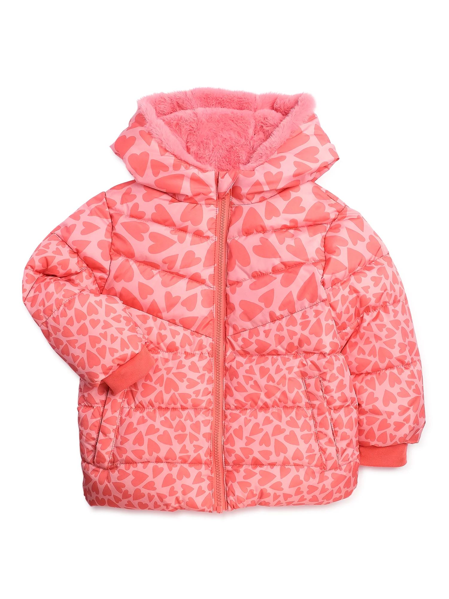 Swiss Tech Baby and Toddler Girl Heavyweight Puffer Jacket, Sizes 12M-5T - Walmart.com | Walmart (US)