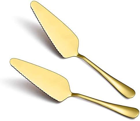 Kyraton Gold Cake Pie Pastry Server Pack Of 2, Wedding Cake Knife And Server Set, Stainless Steel Go | Amazon (US)