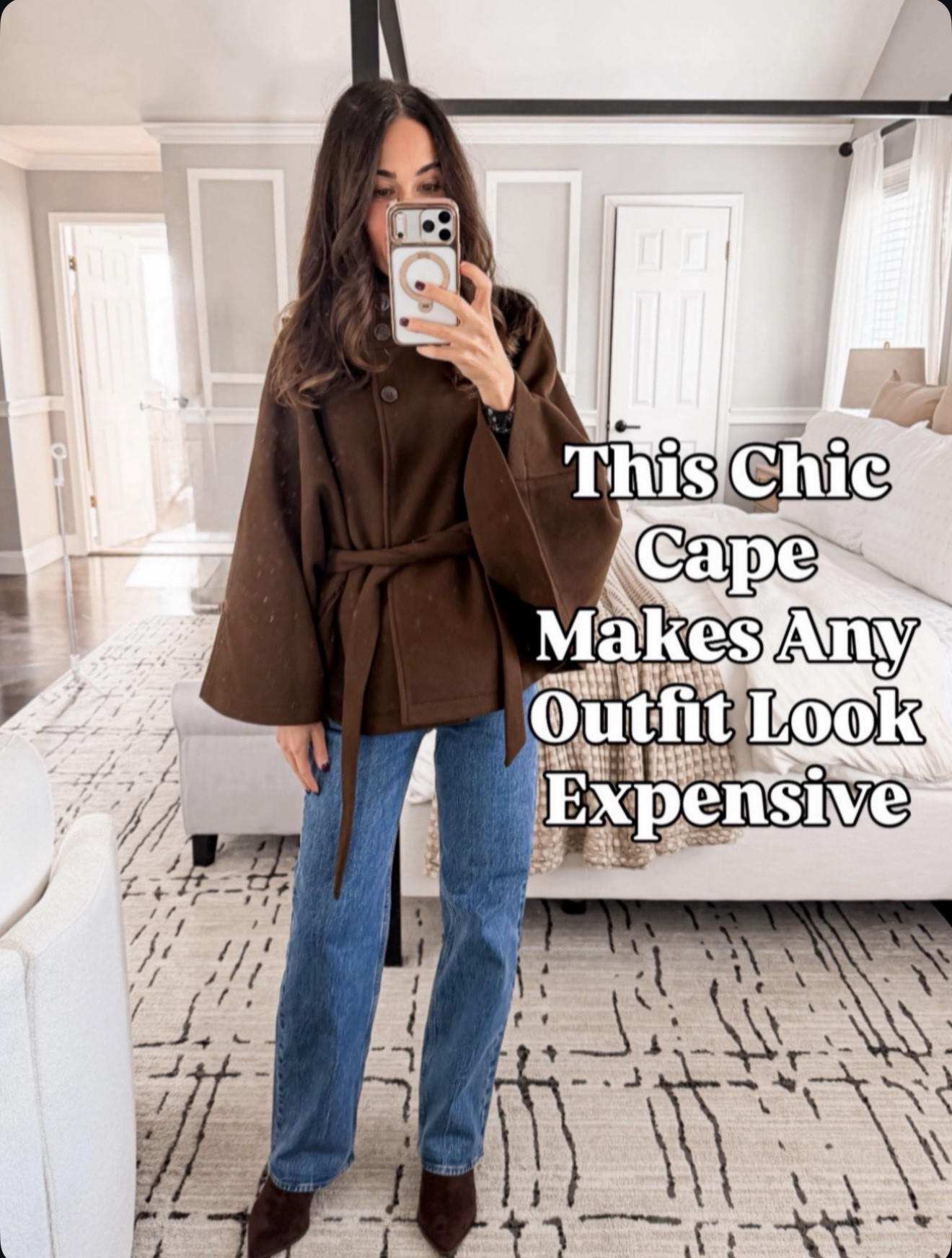 This chic cape instantly makes any outfit look expensive 🤎🔗⬇️

#LTKHoliday #LTKOver40 #LTKmomlife