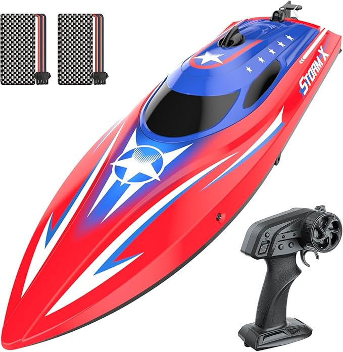HOLYFUN Full Proportional Remote Control Boat for Kids & Adults, 20MPH+ High-Speed Waterproof RC ... | Amazon (US)