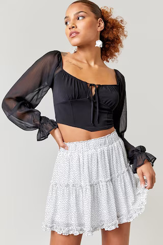 Lexi Long Sleeve Crop Top | Francesca's