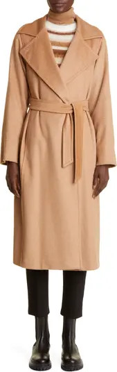 Max Mara Manuela Camel Hair Wrap Coat | Nordstrom | Nordstrom