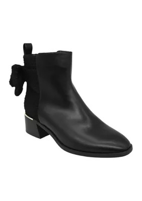 Crown & Ivy™ Cindy Bow Block Heel Booties | Belk
