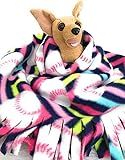 PINK BASEBALL,Fuzee Fleece Dog Blankets,Soft Pet Blanket Travel Throw | Amazon (US)