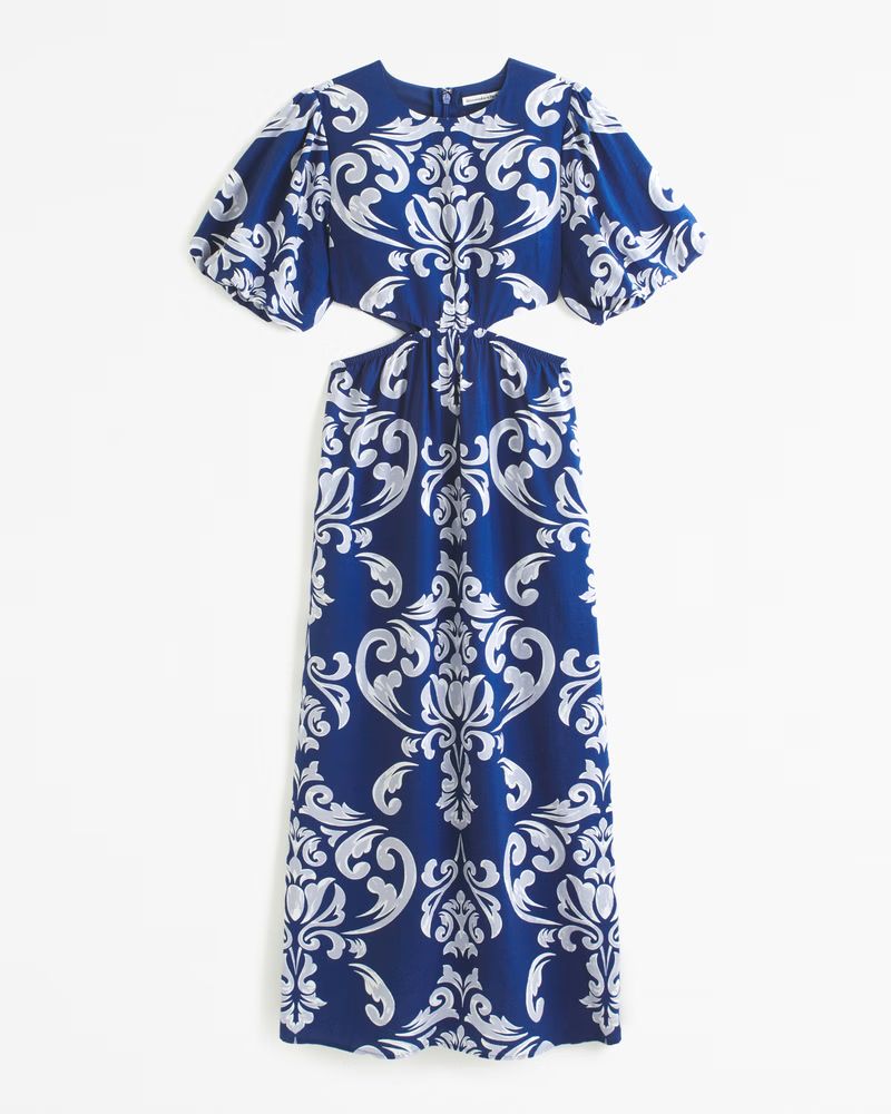 Short-Sleeve Cutout Maxi Dress | Abercrombie & Fitch (US)