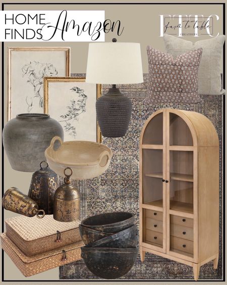 Amazon Home Finds.   Follow @farmtotablecreations on Instagram for more inspiration.

Martin Furniture Laurel Bookcase, Light Brown. Loloi Amber Lewis x Morgan Denim/MultI Area Rug. InSimSea Framed Canvas Wall Art for Living Room Bedroom Decor, Vintage Outskirts Painting Prints Farmhouse Decor, 8x10in Samll Bathroom Decor Wall Art. Pacific Coast Lighting Alese Brown Table Lamp. Fabritual Thick Linen Throw Pillow Cover, Outdoor Pillow with Handloom Print. Vintage Botanical Wall Art - Vintage Kitchen Art, Country French Bathroom. Bloomingville Stoneware Handles, Tan Reactive Glaze Serving Bowl. Flat Seagrass Storage Bins with Lid, Wicker Basket for Shelf Organize, Set of 2 (Small+Large). The Bead Chest Vintage African Fulani Wooden Milk Bowl Ghana Brown Handmade. Napa Home Accents Collection-La Taverna Bells, Set of 3. Amazon Affordable Decor. Amazon Home. Amazon Home Finds. Amazon Prime. Affordable Decor. Shelf Decor. 

#LTKsalealert #LTKfindsunder50 #LTKhome