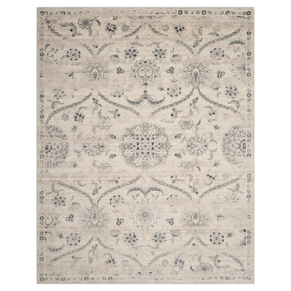 Light Cream Floral Loomed Area Rug 9'x12' - Safavieh | Target