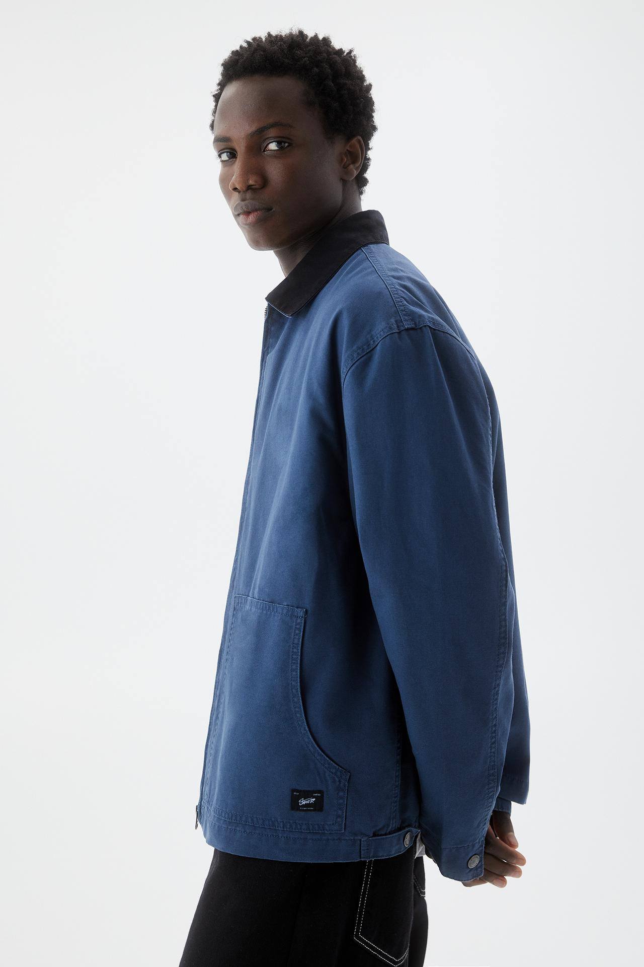 Utility jacket with contrast collar | PULL and BEAR UK