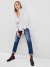 Click for more info about Mid Rise Girlfriend Jeans with Washwell