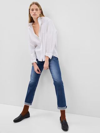 Mid Rise Girlfriend Jeans with Washwell | Gap (US)