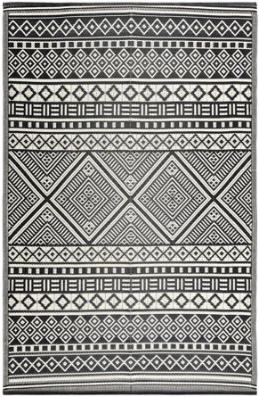 Timmerman Machine Woven / Power Loomed Plastic Black / White Indoor/Outdoor Rug | Wayfair North America