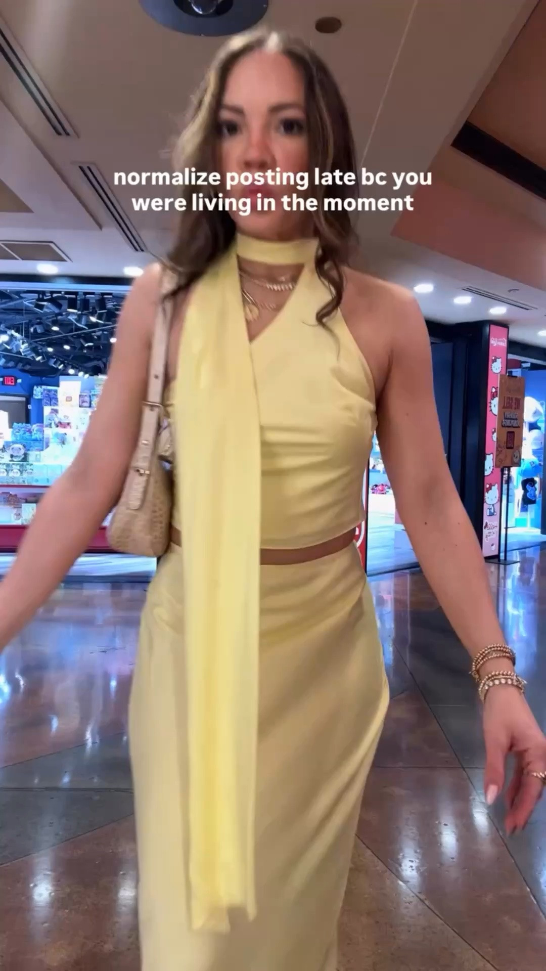 Yellow satin set from lulus

#LTKdayinmylife #LTKgrwm #LTKootd