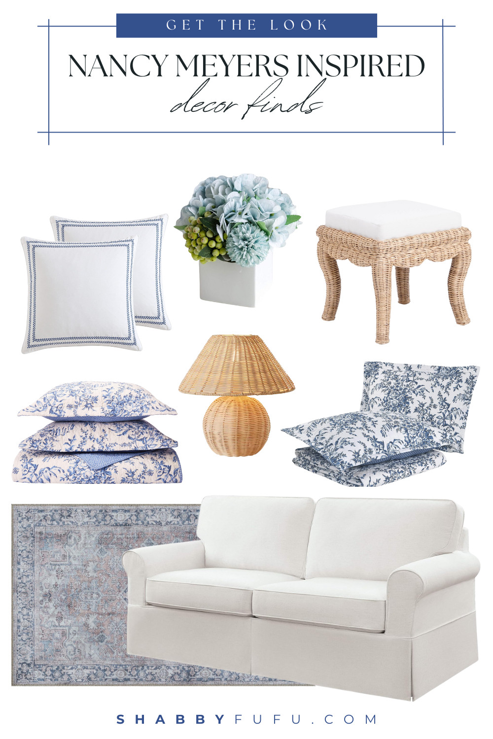 Create that Nancy Meyers vibe with these Amazon finds – blue toile bedding, wicker accents, and a crisp white sofa transform any space into a sophisticated retreat.

#NancyMeyers #AmazonDecor #CoastalDecor #AmazonHome #LTKDecor #liketkit #LTKdecor #LTKamazon  

 

#LTKSeasonal #LTKHome #LTKStyleTip