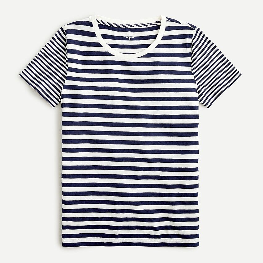Vintage cotton crewneck T-shirt in mixed stripe | J.Crew US