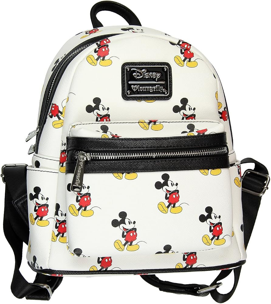 Loungefly Disney Mickey Mouse All Over Print Womens Double Strap Shoulder Bag Purse | Amazon (US)