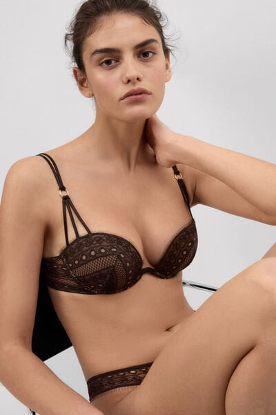 Intimissimi Get Noticed Ilenia Balconette Bra Woman Brown Size 3B | Intimissimi (US)