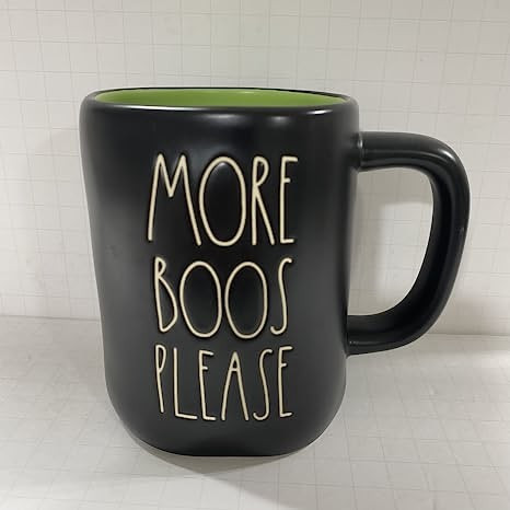 Rae Dunn MORE BOOS PLEASE Mug ORANGE Inside HALLOWEEN - Ceramic | Amazon (US)