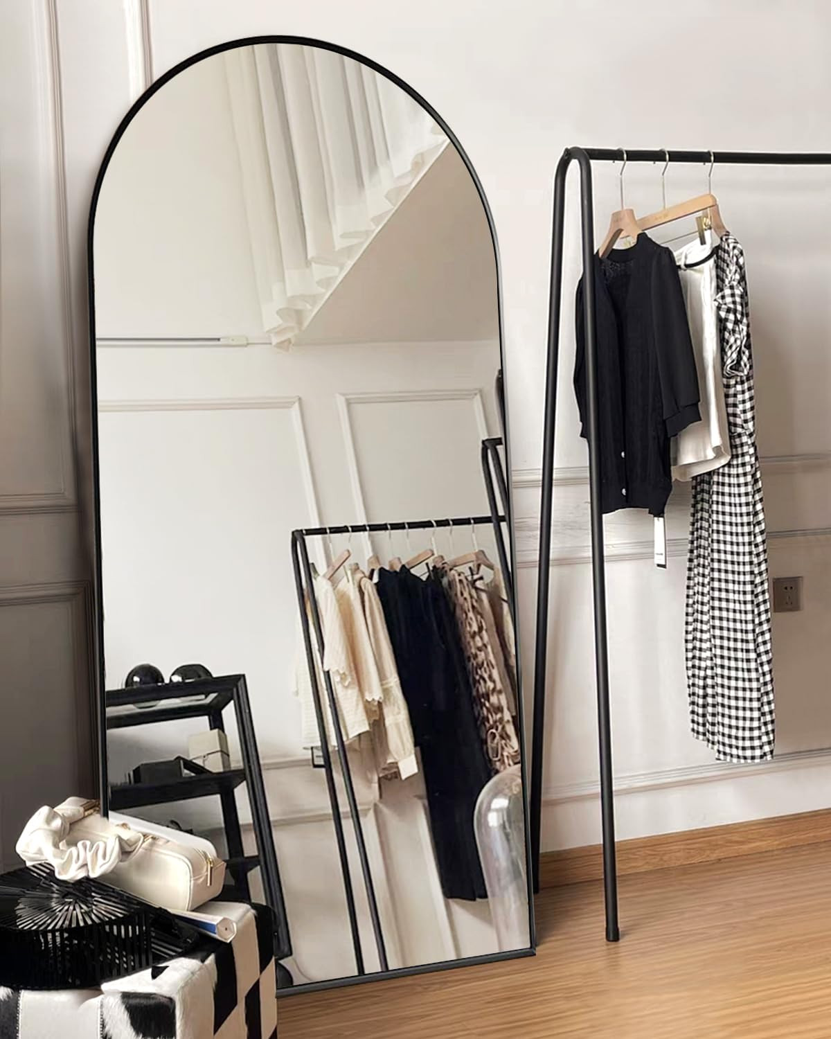 Arched Full Length Mirror, Floor Mirror with Stand, 30"x71" Large Mirror, Wall Mirror Full Length... | Amazon (US)