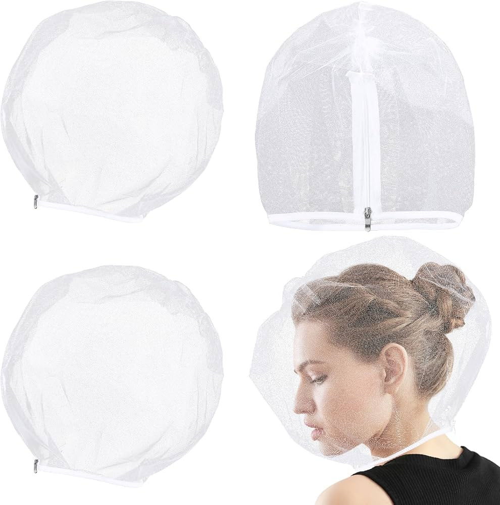 3 PCS Face Shield for Hairspray, Reusable Chiffon Cosmetic Face Makeup Protector Hood, Washable Z... | Amazon (US)