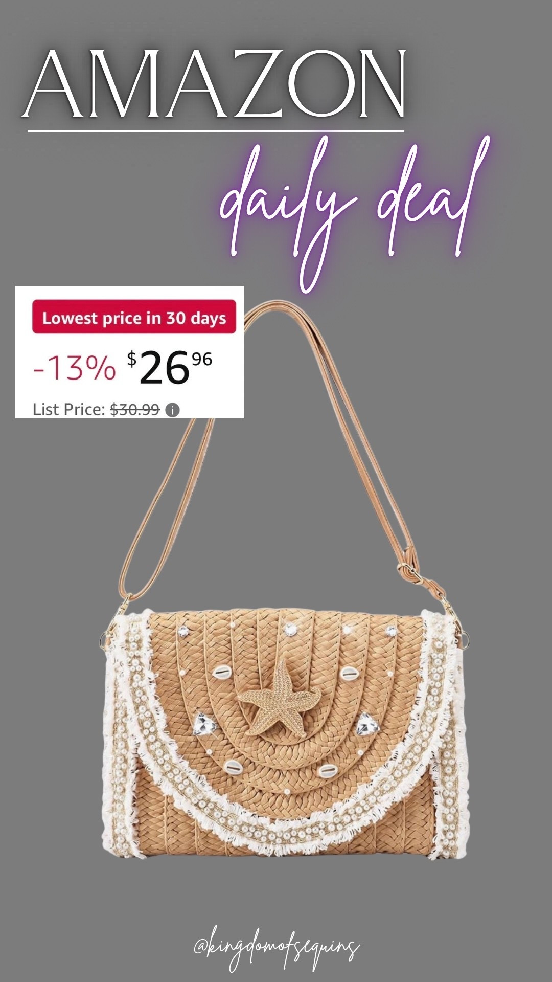 Adorable starfish detailed straw clutch that’s perfect for the beach.

#LTKSaleAlert #LTKSeasonal #LTKSwim
