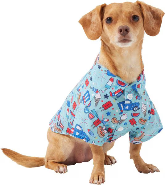 Wagatude Americana Print Collar Dog Shirt | Chewy.com
