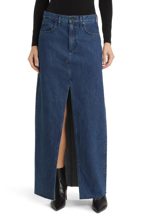 rag & bone Avery Denim Maxi Skirt in Ari at Nordstrom, Size 34 | Nordstrom
