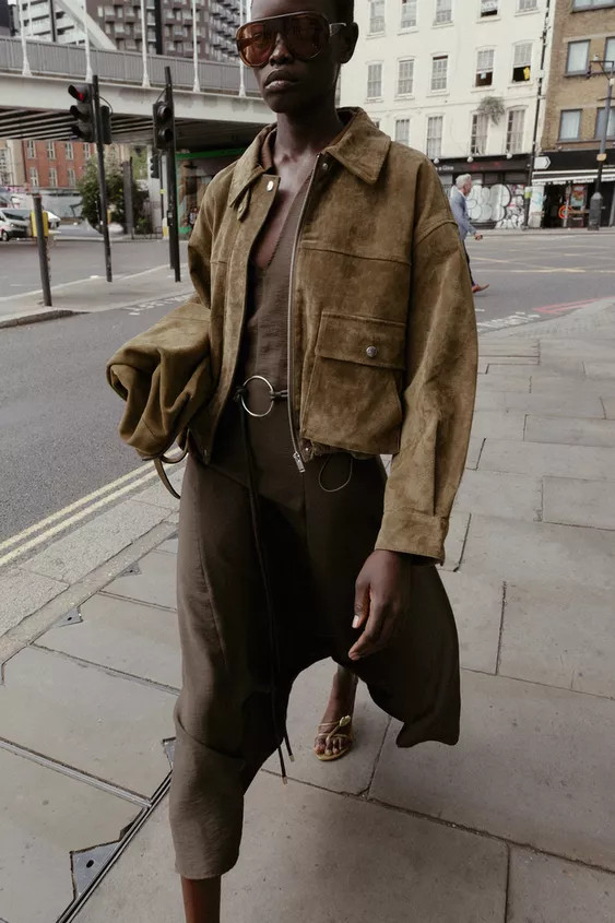 100% LEATHER BOMBER JACKET | Zara UK