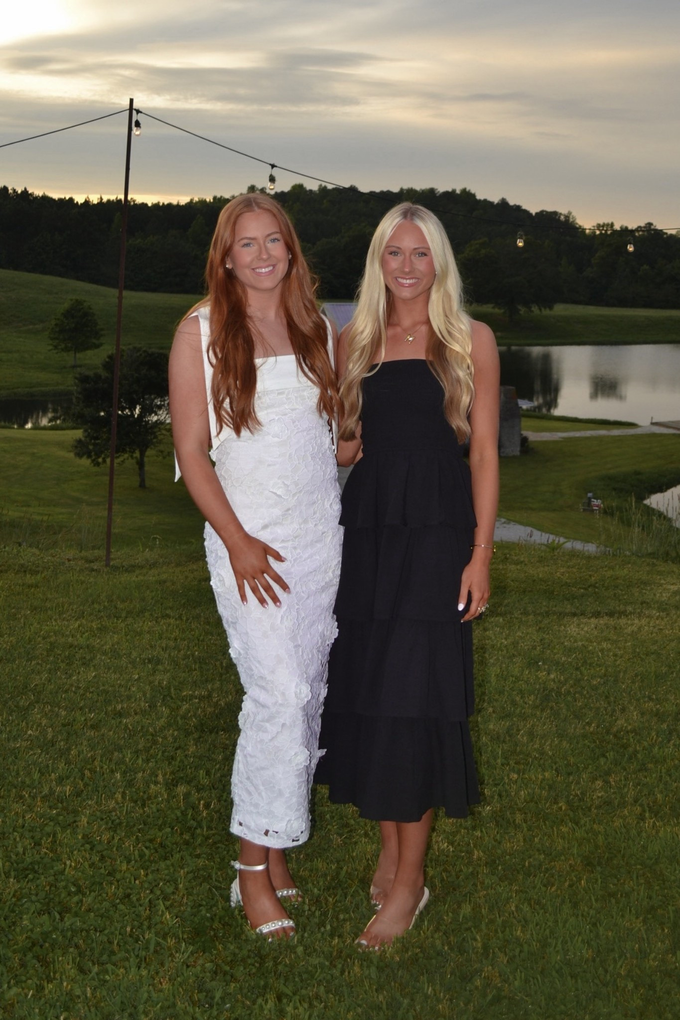 What my girls wore to her rehearsal dinner
White dress runs true to size and the black one she sized up to a small. 
Their sandals run true to size  

#LTKFindsUnder50 #LTKWedding #LTKStyleTip