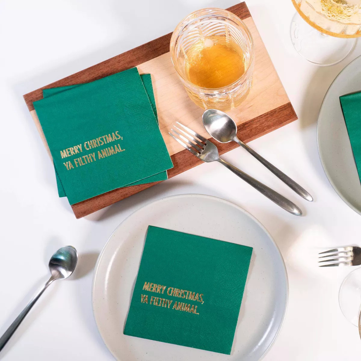 Pretty Alright Goods 20ct 'Merry Christmas, Ya Filthy Animal' Cocktail Napkins | Target