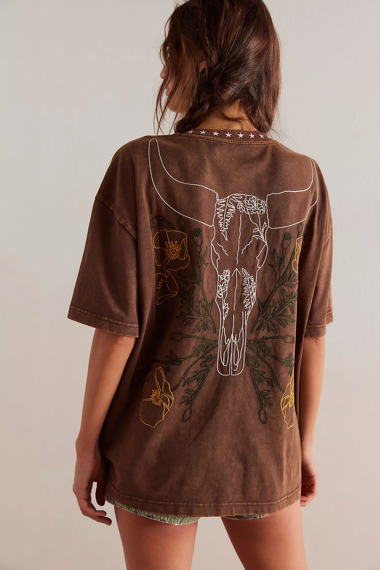 Frontier Embroidered Tee | Free People (Global - UK&FR Excluded)