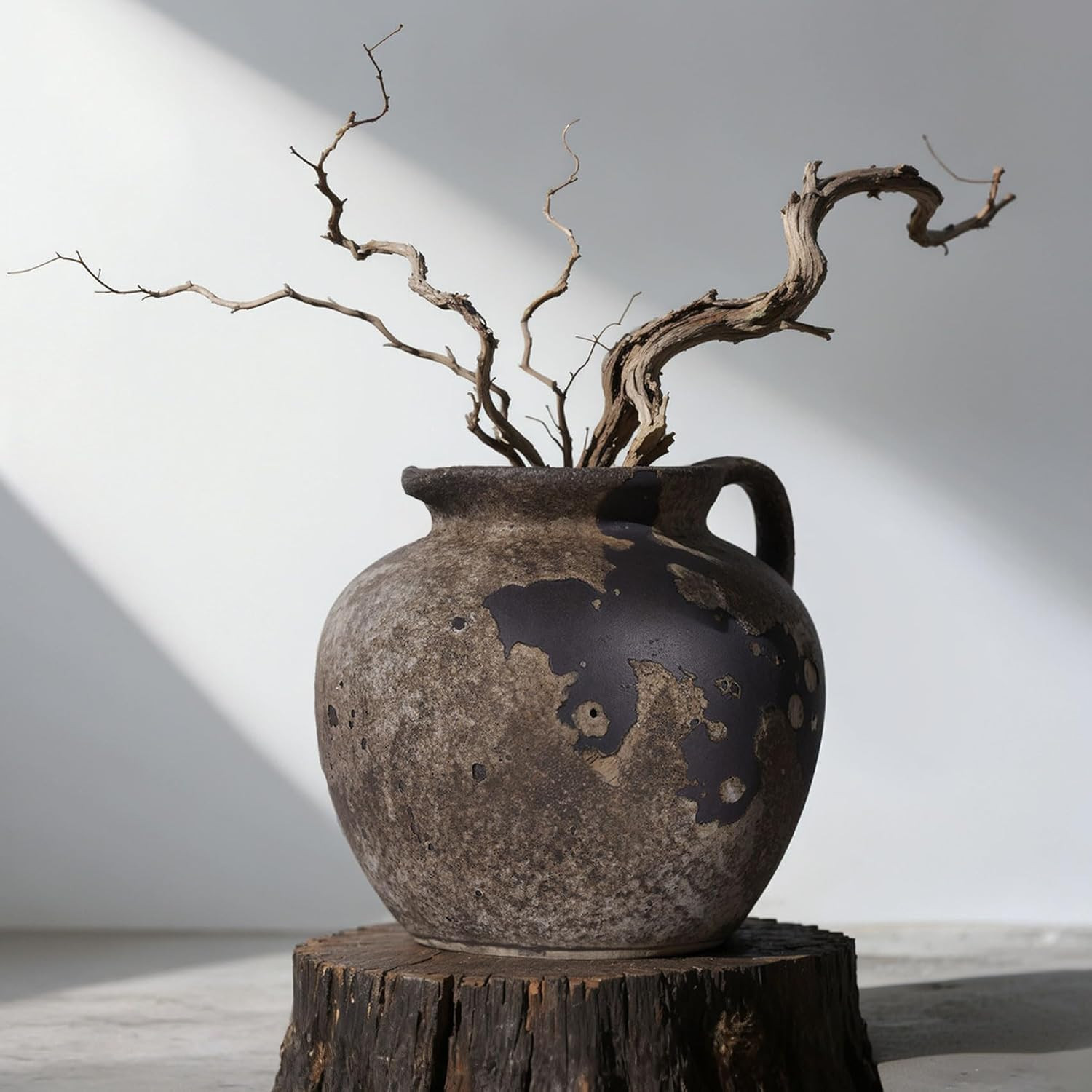 Wabi Sabi Rusty Vintage Vase, 7.9" Tall Wabi Sabi Decor Rustic Farmhouse Pottery Vase for Centerp... | Amazon (US)