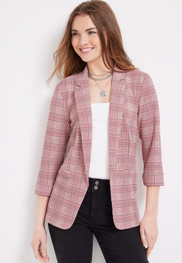 Versa Plaid Blazer | Maurices